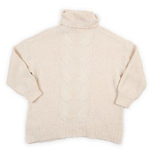 Aerie oversized cable knit turtleneck sweater size S